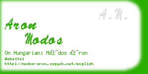 aron modos business card